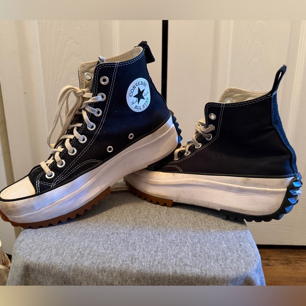 Converse Black and White Platform High-Tops